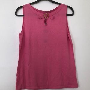 Talbots Pink KeyHole Top Sz M